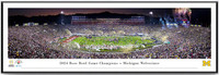 University of Michigan Framed Panoramic Print - Rose Bowl Champs January 1, 2024 vs. Alabama Crimson Tide