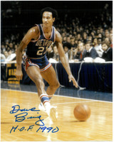 Dave Bing Autographed Detroit Pistons 8x10 Photo #4 w/ "HOF 1990"