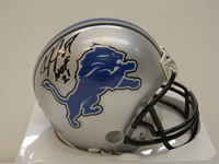 Calvin Johnson Autographed Detroit Lions Mini Helmet w/ HOF 21