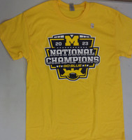 University of Michigan Men's 2023 National Champions T-shirt - Maize