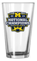 University of Michigan 2023 National Champions 16 oz Pint Glass