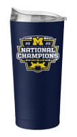 University of Michigan 2023 National Champions Powder Coat 20 oz Tumbler