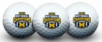 University of Michigan 2023 National Champions Wincraft 3 Golf Ball Set