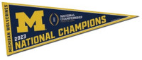 University of Michigan 2023 National Champions Wincraft 12x30" Classic Pennant