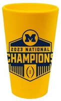 University of Michigan 2023 National Champions Wincraft 16 oz Silicone Pint Glass