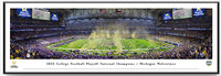 University of Michigan 2023 College Football Playoff National Championship Game Celebration Panoramic - Framed