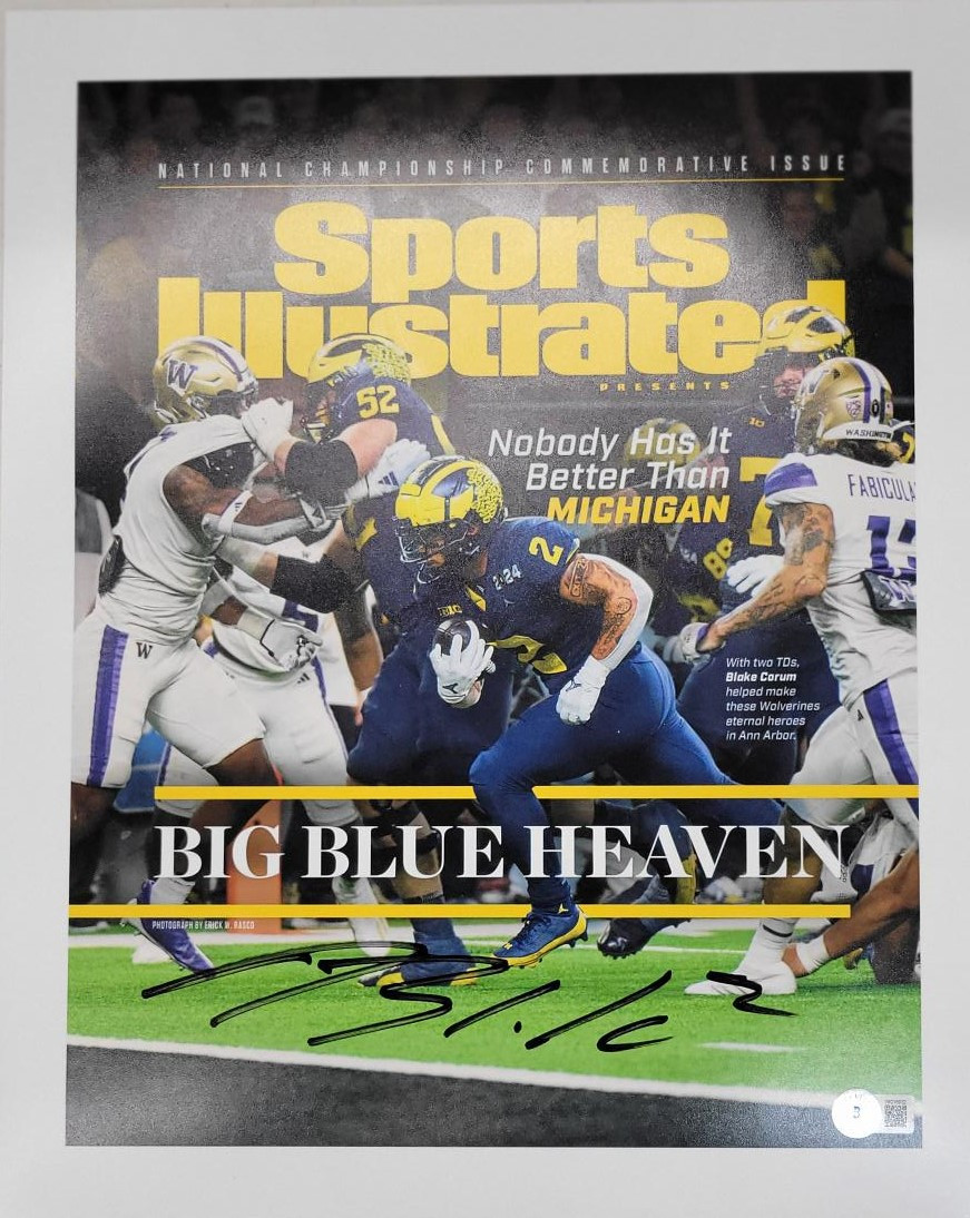 Blake Corum Autographed 13x16 Sports Illustrated Print - Detroit City ...