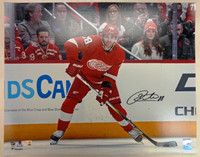 Patrick Kane Autographed Detroit Red Wings 16x20 Photo - Debut