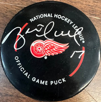 Brett Hull Autographed 2024 Red Wings Game Puck