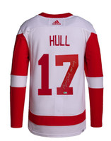 Brett Hull Autographed Detroit Red Wings Authentic White Adidas Jersey w/ Hof 2009