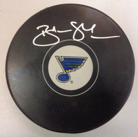 Brendan Shanahan Autographed St. Louis Blues Souvenir Logo Puck     