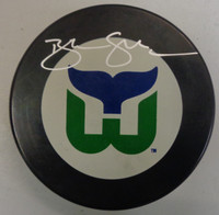 Brendan Shanahan Autographed Hartford Whalers Souvenir Logo Puck     