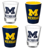 University of Michigan Evergreen 4-Piece Ceramic & Glass 2 oz Shot Glass Set
