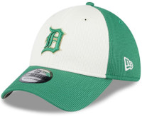 Detroit Tigers New Era White/Green 2024 St. Patrick's Day 39THIRTY Flex Fit Hat
