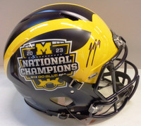 J.J. McCarthy Autographed 2023 National Champs University of Michigan Speed Full Size Authentic Helmet