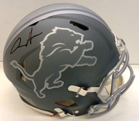 Aidan Hutchinson Autographed Detroit Lions Riddell Speed Authentic 2024 Slate Helmet