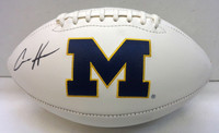 Aidan Hutchinson Autographed Michigan Wolverines White Panel Football