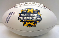 J.J. McCarthy Autographed Michigan National Champs Football w/ Schedule