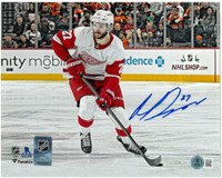 Michael Rasmussen Autographed Detroit Red Wings 8x10 Photo - Horizontal Road