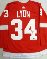 Alex Lyon Autographed Detroit Red Wings Authentic Adidas Red Jersey