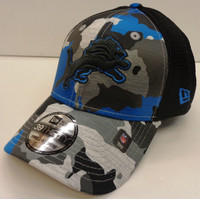 Detroit Lions New Era 39Thirty Camo Mesh Flex Hat - Black