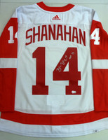 Brendan Shanahan Autographed Detroit Red Wings Authentic Adidas Jersey w/ "HOF 13" - White