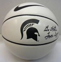 Tom Izzo Autographed Nike White Panel Basketball w/ "Go State"