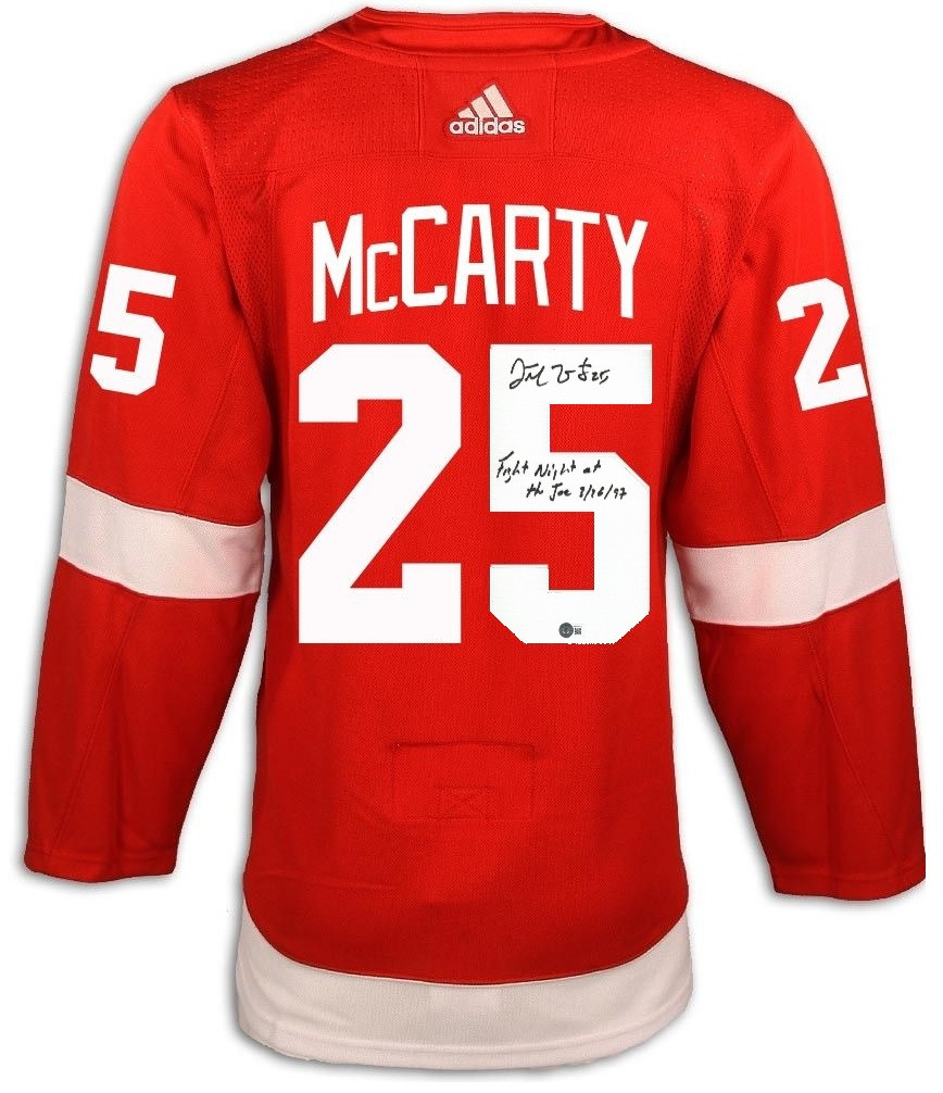 Nike 赤 サッカーシャツ サイン入り 激レア超破格！！！！ Darren McCarty Autographed Detroit Red Wings Authentic Adidas