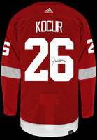 Joe Kocur Autographed Detroit Red Wings Authentic Adidas Jersey  - Red