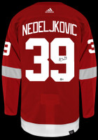 Alex Nedeljkovic Autographed Detroit Red Wings Authentic Adidas Jersey - Red