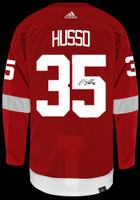 Ville Husso Autographed Detroit Red Wings Authentic Adidas Jersey - Red