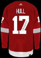 Brett Hull Autographed Detroit Red Wings Authentic Adidas Jersey - Red