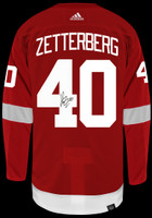 Henrik Zetterberg Autographed Detroit Red Wings Authentic Adidas Jersey - Red