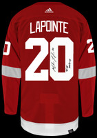Martin Lapointe Autographed Detroit Red Wings Authentic Adidas Jersey w/ "97-98 Stanley Cup" - Red