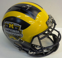 Mike Sainristil Autographed Michigan Wolverines National Champions Speed Replica Full Size Helmet