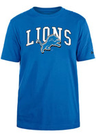 Detroit Lions New Era Blue Arch Name NFL Draft 2024 Short Sleeve T Shirt