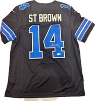 Amon-Ra St. Brown Autographed Detroit Lions Vapor Limited 2024 Jersey - Black