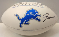 Jameson Williams Autographed Detroit Lions White Panel Football