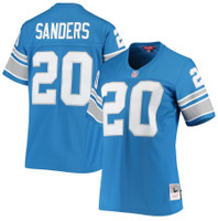 Barry Sanders Autographed Lions Mitchell & Ness Blue Jersey (Show Pre-Order)