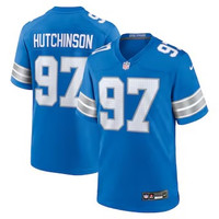 Aidan Hutchinson Detroit Lions Nike 2024 Game Jersey - Blue