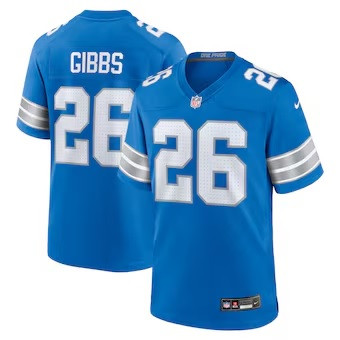 Jahmyr Gibbs Detroit Lions Nike 2024 Game Jersey - Blue - Detroit