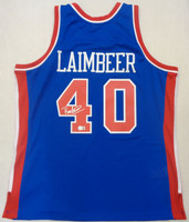 Bill Laimbeer Autographed Mitchell & Ness 1988-89 Blue Swingman Jersey