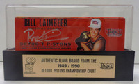 Bill Laimbeer Autographed Palace of Auburn Hills Floor Slat with Case