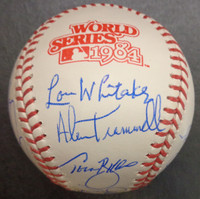 1984 Detroit Tigers Team Autographed 1984 World Series Logo Baseball