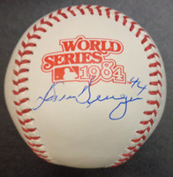 Juan Berenguer Autographed 1984 World Series Logo Baseball