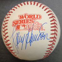 Larry Herndon Autographed 1984 World Series Logo Baseball