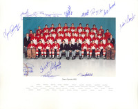 1972 Team Canada Summit Series Autographed 16x20 Photo with 13 Signatures