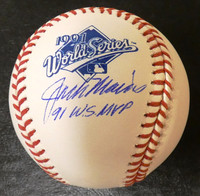 Jack Morris Autographed Baseball - Official 1991 World Series Ball Inscribed "91 WS MVP"