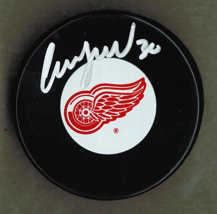 Chris Osgood Signed Stanley Cup Detroit Red Wings 8x10 Photo JSA Certified