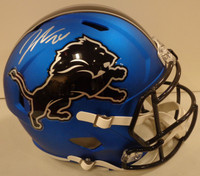Jahmyr Gibbs Autographed 2024 Alternate Detroit Lions Full Size Replica Helmet